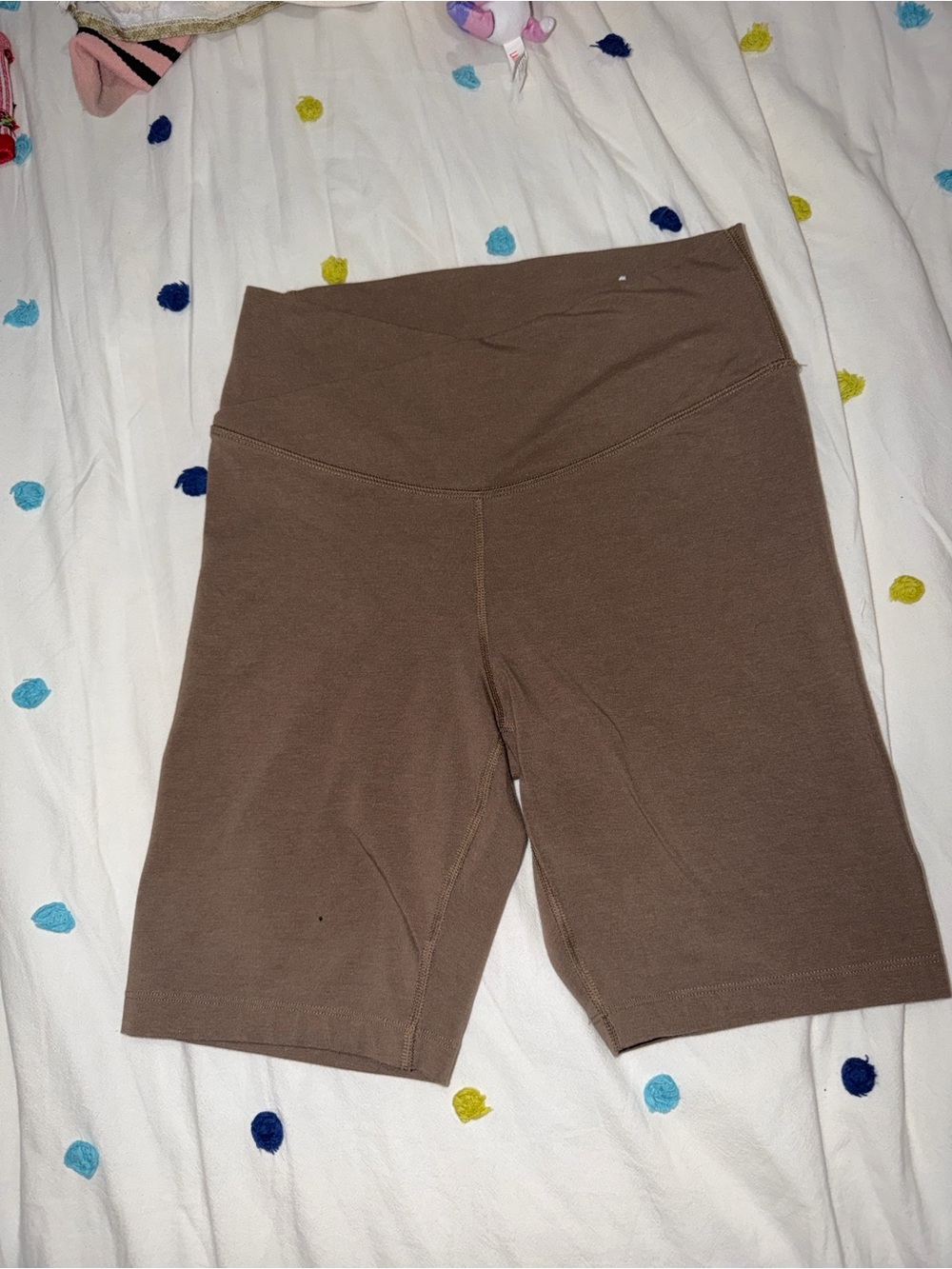 High-Waist Brown Women’s Bike Shorts